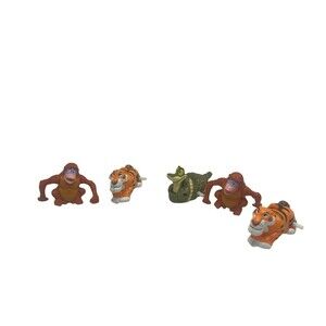 Vintage 1990 McDonalds Happy Meal Jungle Book Themed Wind-Up Toys Lot Of 5